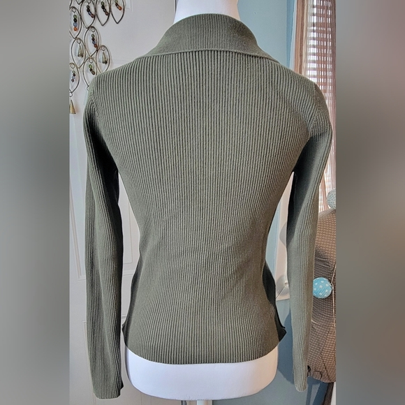 Ralph Ralph Lauren 90s Y2K Vintg Ribbed Babydoll Long Sleeve Tee Womens S Olive - Picture 4 of 12